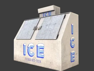 Ice Machine Low-poly 3D model