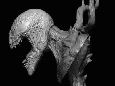 carnage head bust venom 3D model
