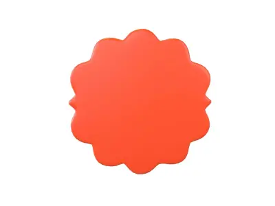 Flower Symbol v5 004 Low-poly 3D model