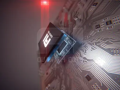 AI Quantum Core PBR Low-poly 3D model