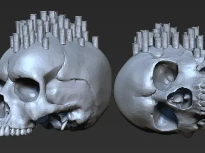 Floor Skull Candle 3D print model