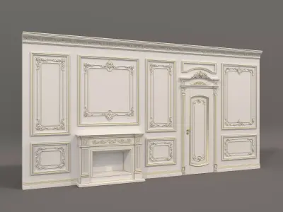 Wall Molding in Classic French style 41 3D model