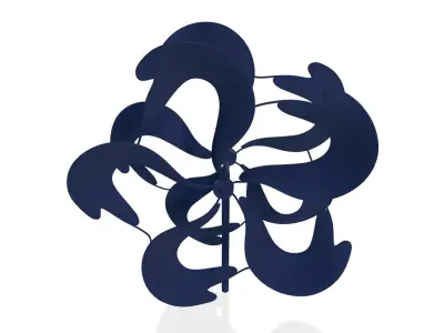 Copper Barlowe Contained Energy Wind Rotator 3D model