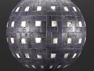 20 ceramic-tile materials Low-poly 3D model