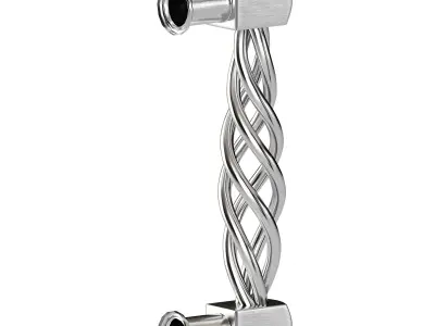 Drawer Pull Cabinet Birdcage Black Wrought Iron 3D model