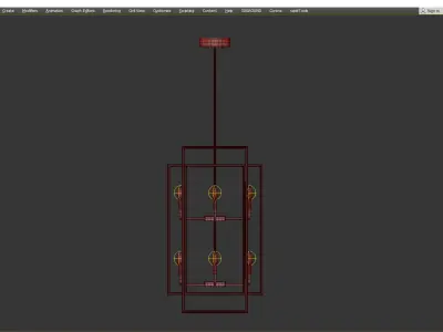 Fixture Rustic Lantern Pendant Lighting for Kitchen Hallway Low-poly 3D model