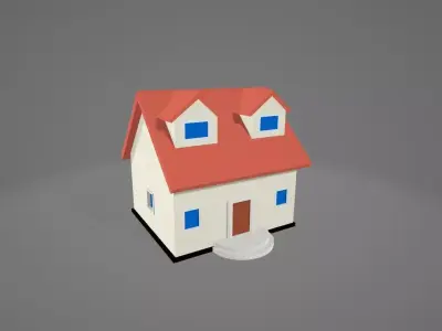 lowpoly house2 house Low-poly 3D model