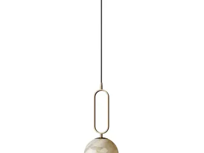 Alabaster Ball Pendant Lamp  Low-poly 3D model