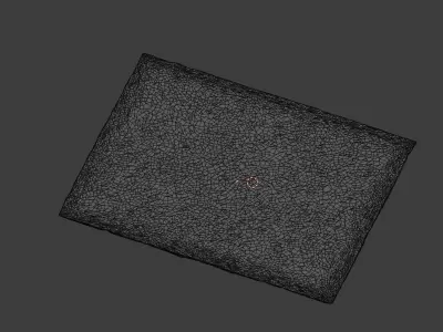 Slate plate Low-poly 3D model