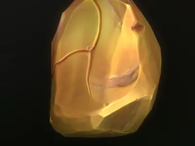 Gold Nugget Low-poly 3D model