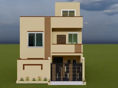 Society Model-House Exterior 3D Model 3D model