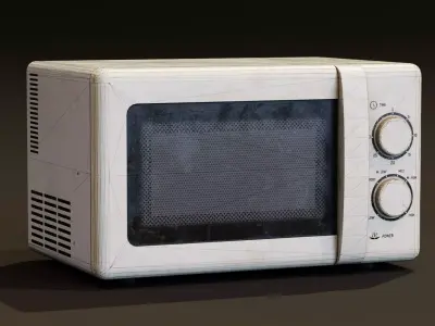 Microwave A1 Game-Ready Low-poly 3D model