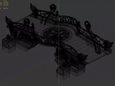 main city - Pink Stone Bridge 02 3D model