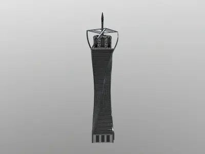 Cyberpunk City - Building 37 Low-poly 3D model