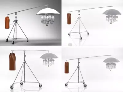 Marie-Coquine tripod lighting stand 3D model