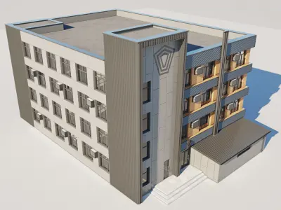 Industrial building 3D model 3