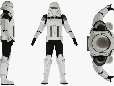 Star Wars Imperial Hovertank Pilot 3D model