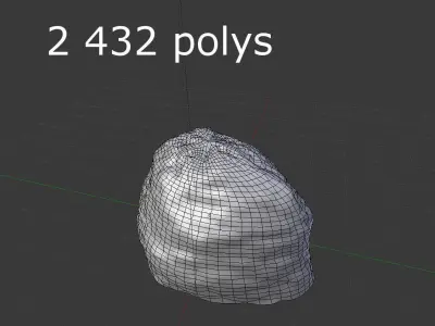 Detailed Rock Low-poly 3D model