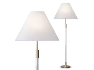 Louvre Home gold floor lamp Lucita 3D model