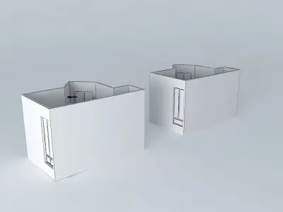 banhocliente house with windows Free 3D model