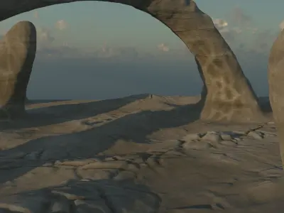 Landscape rock formation 3D model