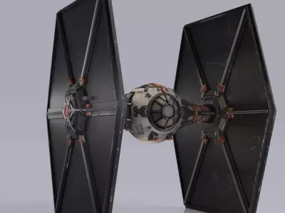 Tie Fighter Star Wars 3D Model Low-poly 3D model