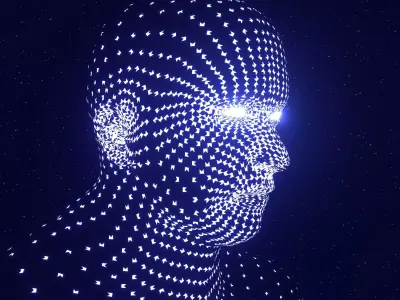 Luminous man 3D model