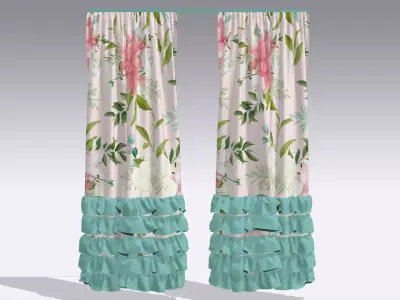 Curtain Low-poly 3D model