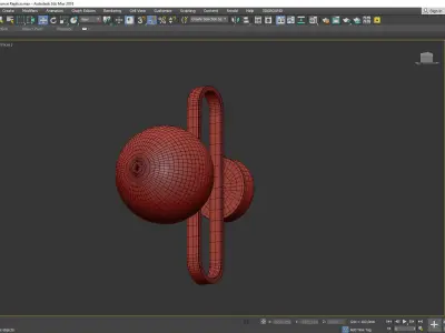 PROMISE two wall lights with ball in middle Low-poly 3D model