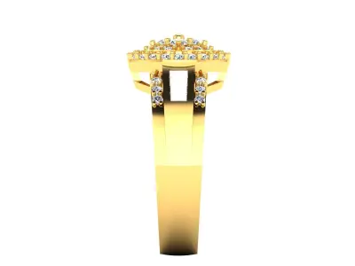 Solitaire Engagement Wedding Ring 3D print model 14