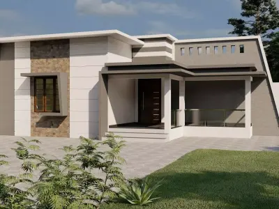 Two storeyed building 3D model 3D model purchase