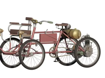 1900s Quadricycle 3D model