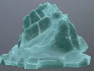 Cristal Mountain Low-poly 3D model