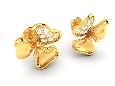 Diamond Earrings 3D print model