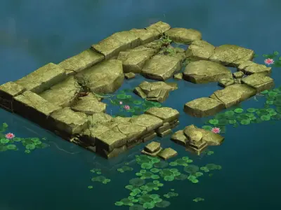 Game Model - Kasyapa Forest Water Platform 02 3D model
