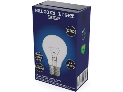 Light bulbs Halogen Light Bulb Low-poly 3D model