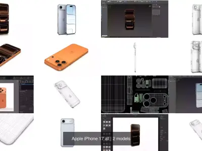 Apple iPhone 17 all 3D Model Pack