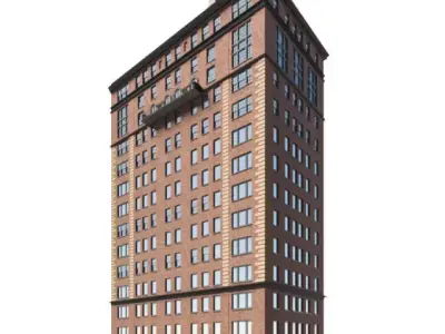 Brick building 3D model