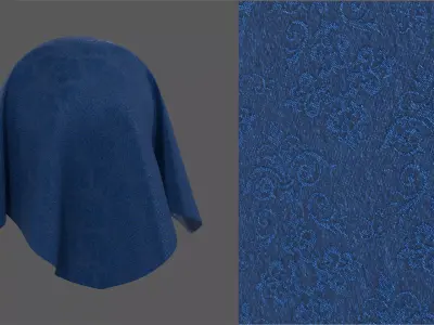 Ornamental Fabric SBSAR  and Texture Maps Texture