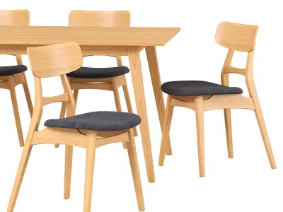 Helena Chair and Dylan Dining Table Low-poly 3D model