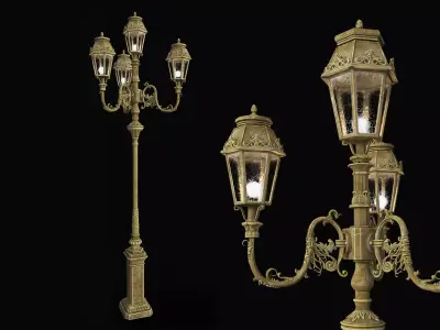 London Vintage  Street light 3D model