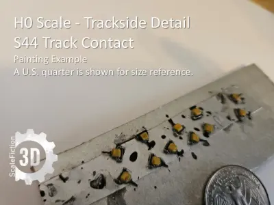 H0 Scale - Trackside Detail - German S44 Track Contact 3D print model