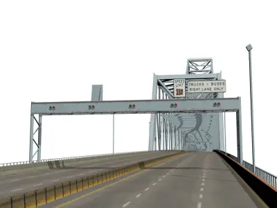 commodore barry bridge Low-poly 3D model