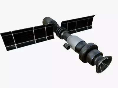 Satellite C06 Steel Black - SciFi Space Design Low-poly 3D model