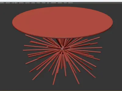 Starburst Coffee Table Blackened Brass Low-poly 3D model