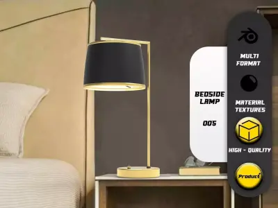 Bed Side Lamp 005 Low-poly 3D model