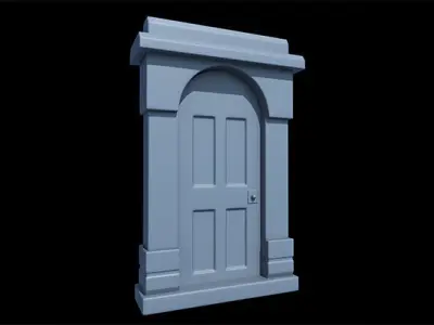 Stylized Door Base Mesh Vol 2 Low-poly 3D model