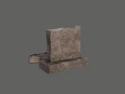 Tombstone PBR asset 3D model