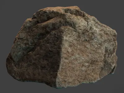 Boulder Stone Low-poly 3D model