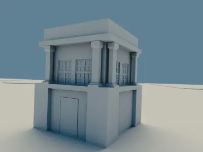  City Low Poly 3d model Town Low-poly 3D model Free low-poly 3D model